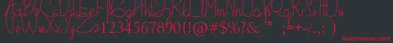 Awali Font – Red Fonts on Black Background