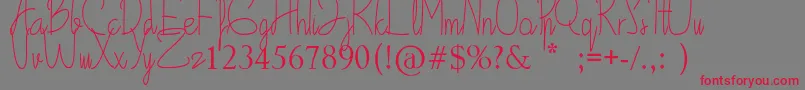 Awali Font – Red Fonts on Gray Background