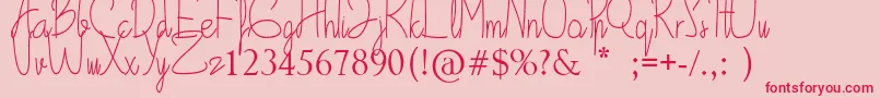 Awali Font – Red Fonts on Pink Background