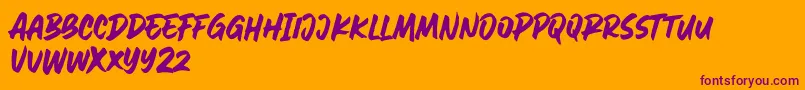 AweSomE JouRneY Font – Purple Fonts on Orange Background