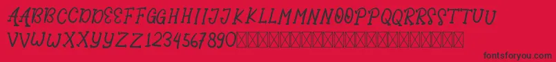 awesome party Font – Black Fonts on Red Background