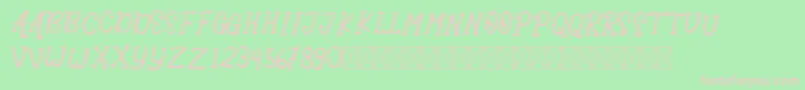 awesome party Font – Pink Fonts on Green Background