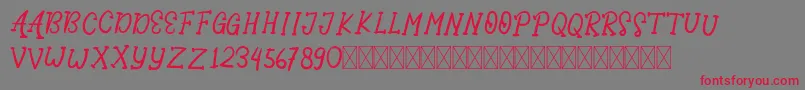 awesome party Font – Red Fonts on Gray Background