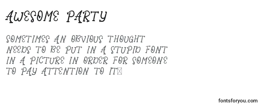 Awesome party Font