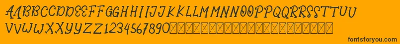 awesome party Font – Black Fonts on Orange Background
