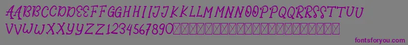 awesome party-fontti – violetit fontit harmaalla taustalla