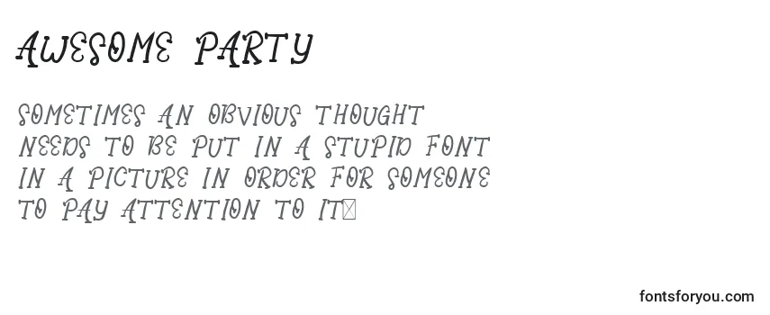 Awesome party (120359) Font
