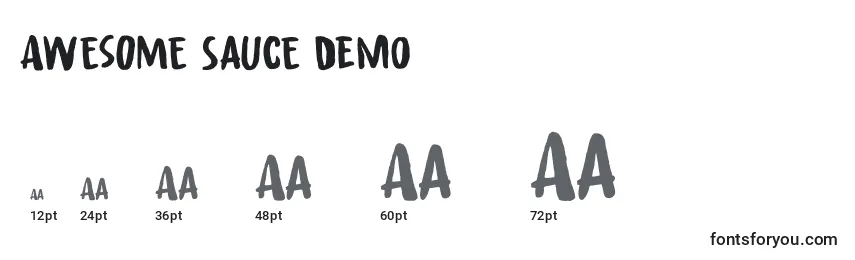 Awesome Sauce DEMO Font Sizes
