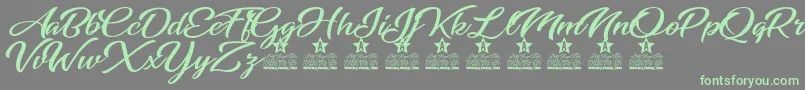 Lisätietoja Awesome Season Personal Use-fontista Awesome Season Personal Use-fontti – vihreät fontit harmaalla taustalla