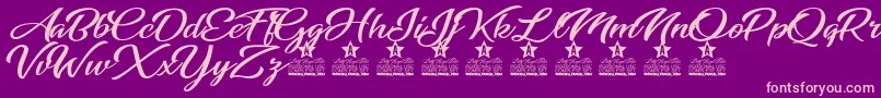 Awesome Season Personal Use Font – Pink Fonts on Purple Background