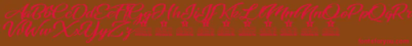Awesome Season Personal Use Font – Red Fonts on Brown Background