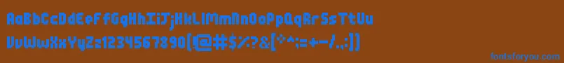 Czcionka awesome – niebieskie czcionki na brązowym tle