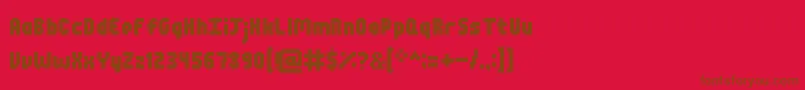 awesome Font – Brown Fonts on Red Background