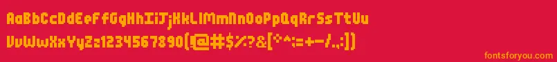 awesome Font – Orange Fonts on Red Background