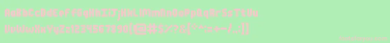 awesome Font – Pink Fonts on Green Background