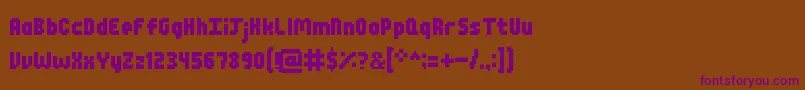 awesome Font – Purple Fonts on Brown Background