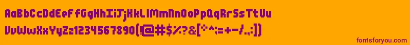awesome Font – Purple Fonts on Orange Background