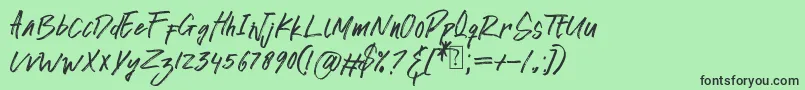 awkward alone Font – Black Fonts on Green Background