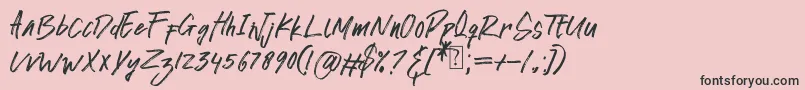 awkward alone Font – Black Fonts on Pink Background