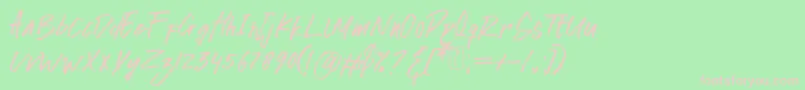 awkward alone Font – Pink Fonts on Green Background