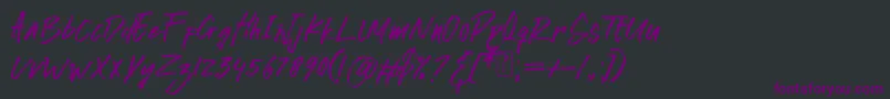 Weitere Informationen zur awkward alone-Schriftart awkward alone-Schriftart – Violette Schriften auf schwarzem Hintergrund