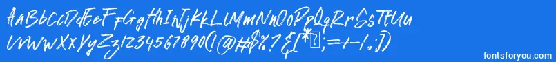awkward alone Font – White Fonts on Blue Background