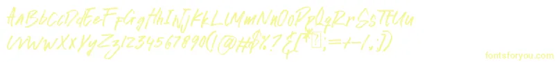awkward alone Font – Yellow Fonts on White Background