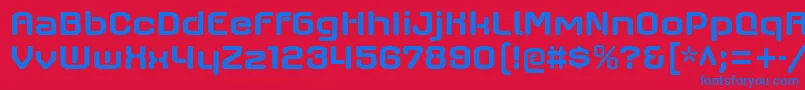 Czcionka axaxax bd – niebieskie czcionki na czerwonym tle