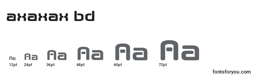 Axaxax bd Font Sizes