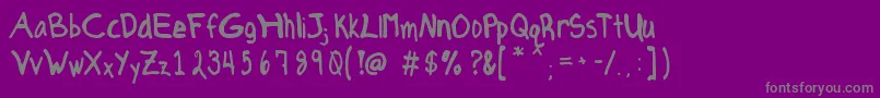 Axe Hand Font – Gray Fonts on Purple Background