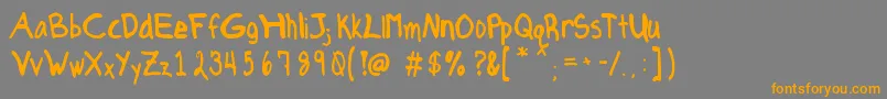 Axe Hand Font – Orange Fonts on Gray Background