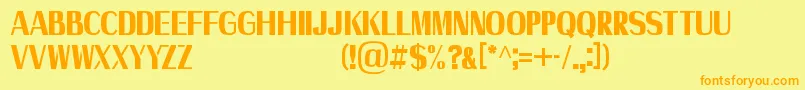 Axile   Personal Use Only Font – Orange Fonts on Yellow Background