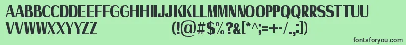 フォントAxile   Personal Use Only – 緑の背景に黒い文字