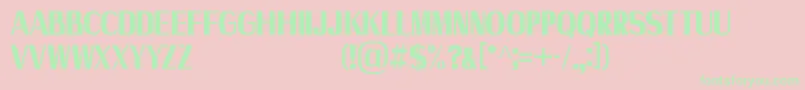 Axile   Personal Use Only-Schriftart – Grüne Schriften auf rosa Hintergrund