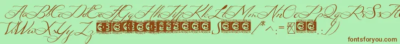 Ayana FreeVersion Font – Brown Fonts on Green Background