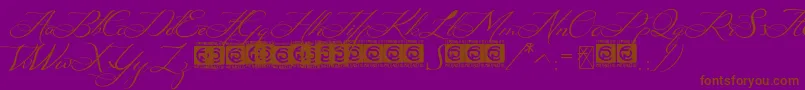 Ayana FreeVersion-Schriftart – Braune Schriften auf violettem Hintergrund