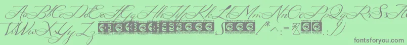 Ayana FreeVersion Font – Gray Fonts on Green Background