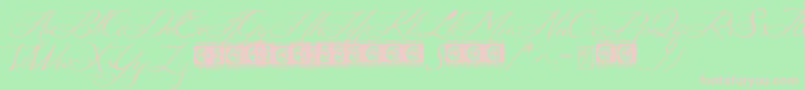 Ayana FreeVersion Font – Pink Fonts on Green Background