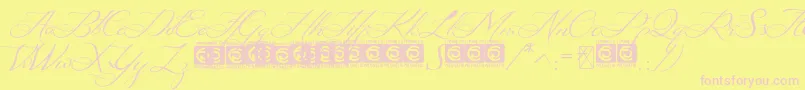 Ayana FreeVersion-Schriftart – Rosa Schriften auf gelbem Hintergrund