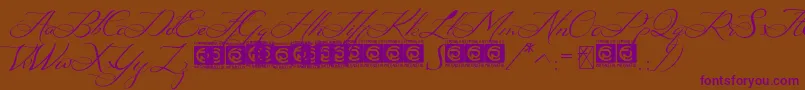 Ayana FreeVersion Font – Purple Fonts on Brown Background