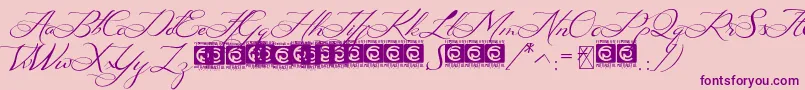 Ayana FreeVersion-Schriftart – Violette Schriften auf rosa Hintergrund