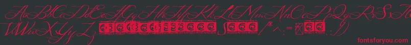 Ayana FreeVersion Font – Red Fonts on Black Background