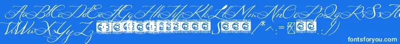 フォントAyana FreeVersion – 青い背景に白い文字