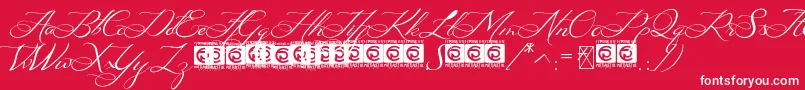 Ayana FreeVersion Font – White Fonts on Red Background