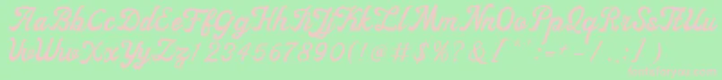 ayangduit Font – Pink Fonts on Green Background