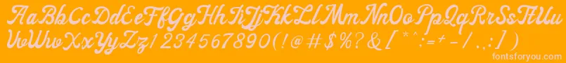 ayangduit Font – Pink Fonts on Orange Background