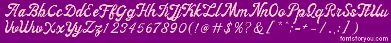 ayangduit Font – Pink Fonts on Purple Background