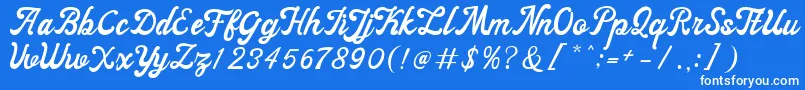 ayangduit Font – White Fonts on Blue Background