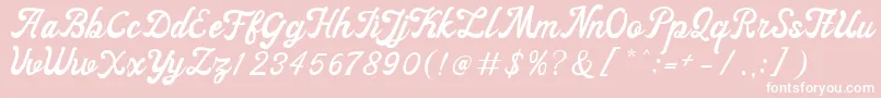 ayangduit Font – White Fonts on Pink Background