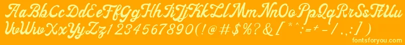 ayangduit Font – Yellow Fonts on Orange Background